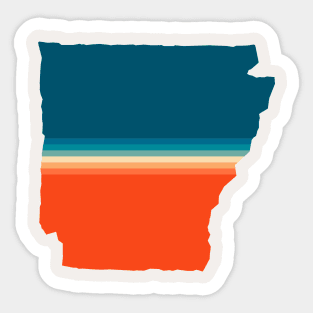 Arkansas State Retro Map Sticker